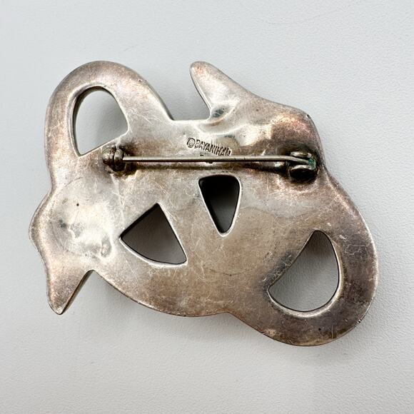 Mikal-Jon Bayanihan Sterling Silver Brooch Vtg Modernist Biomorphic Knot Signed - Picture 5 of 13
